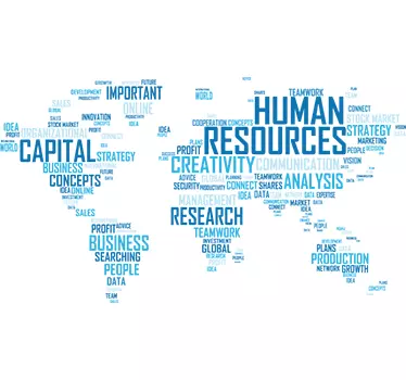 Business wallsticker verdenskort - TenStickers