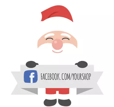 Facebook juledekoration sticker - TenStickers