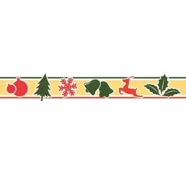 Jule kantbånd med motiver - TenStickers