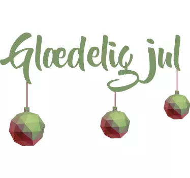 Glædelig jul wallsticker - TenStickers