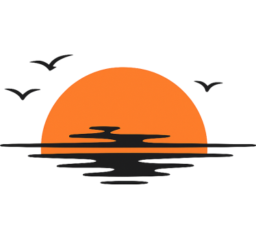 æstetisk solnedgang klistermærke til campingvogn - TenStickers