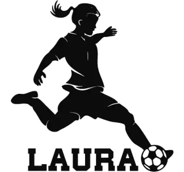 Personlig fodbold pige wallstickers til børn - TenStickers