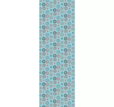Farverige blomsterprint køleskab - TenStickers