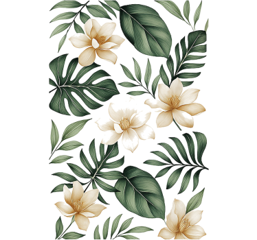 Lotusblomster mønster folie til møbler - TenStickers