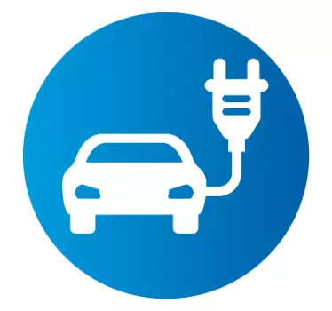 Elbil oplader sticker til bil - TenStickers