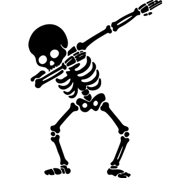 Skelet dab design motorcykelklistermærke - TenStickers