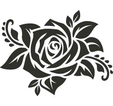 Design af vilde roser motorcykelklistermærke - TenStickers