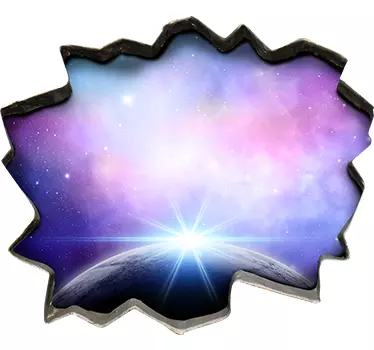 Udsigt til kosmos wallsticker - TenStickers