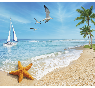 Paradis strand scene folie til møbler - TenStickers