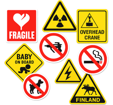Advarselsmærkat bagage rejse klistermærke - TenStickers