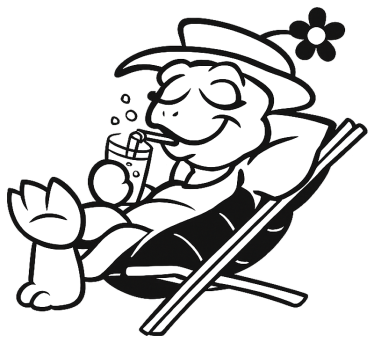 Chill ferie skildpadde klistermærke til campingvogn - TenStickers