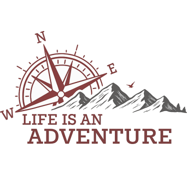 life is an adventure klistermærke til campingvogn - TenStickers