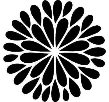 Tre geometriske blomster stue wallsticker - TenStickers