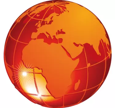 Orange jordklistermærke - TenStickers