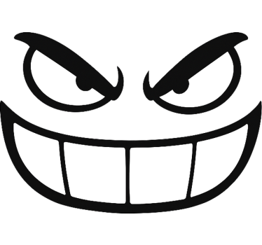 Drilsk bagspejlsgremlin klistermærke til bil - TenStickers