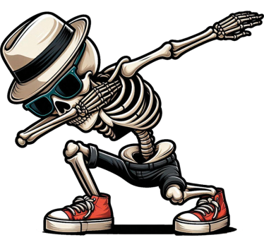 Skelet dab design motorcykelklistermærke - TenStickers