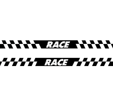 Race ternet sidestribe klistermærke til bil - TenStickers