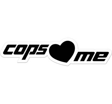 Klistermærke til bil politiet elsker mig - TenStickers