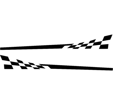 Klistermærke til bil racing side stripes - TenStickers