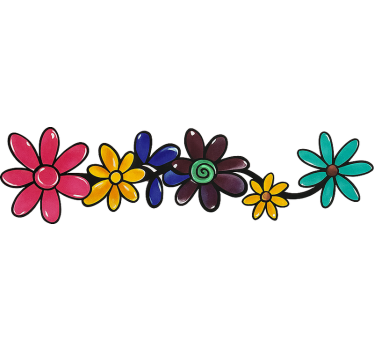 Klistermærke til bil med blomsterdesign - TenStickers