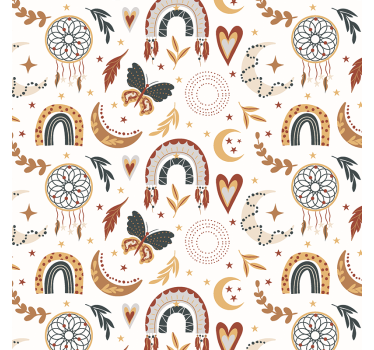 Folie til møbler med boho farverige regnbuer - TenStickers