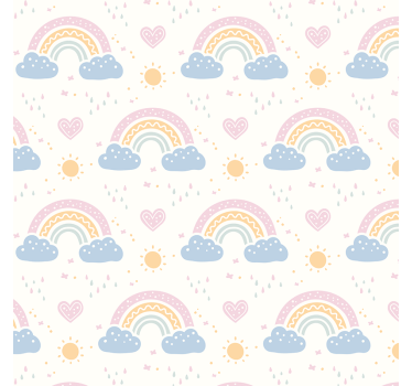 Folie til møbler i pink og blå regnbuer - TenStickers
