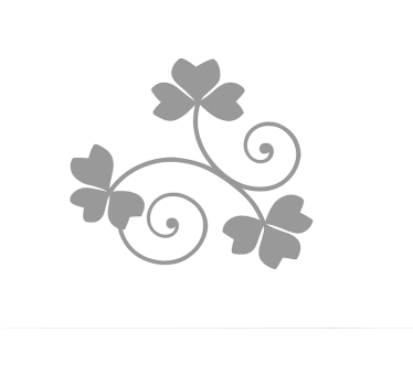 Wallsticker dyr kløver blomstervirvar - TenStickers