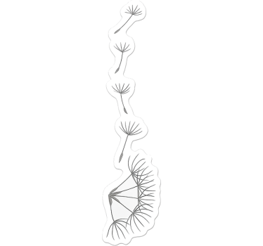 Wallsticker dyr dandellionsfrø drift - TenStickers