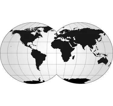 Wallstickers Verdenskort globus - TenStickers