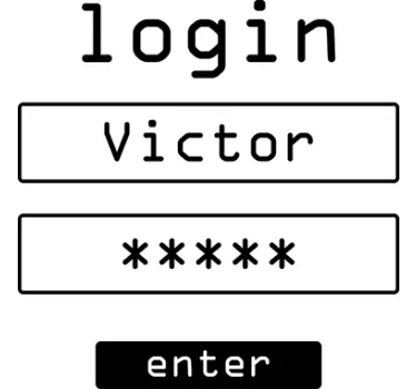 Login glasdørklistermærke - TenStickers