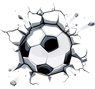 Wallstickers til børn - 3D fodbold klistermærke - TenStickers