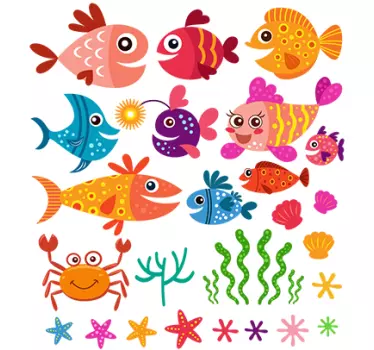 Wallstickers til børn Nilen fisk mærkat - TenStickers