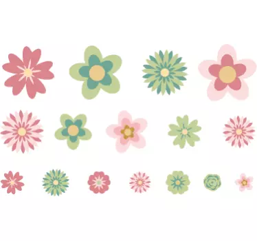 Søde blomster Klistermærke til cykel - TenStickers