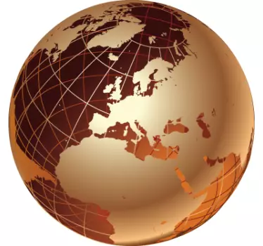 Gylden europa klistermærke - TenStickers