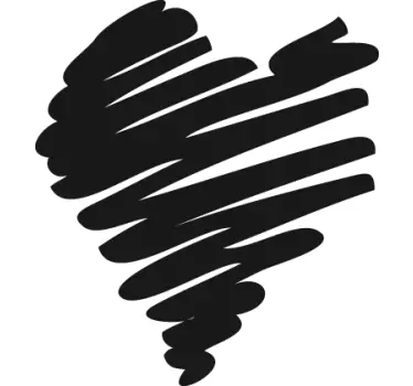 Stort hjerte klistermærke - TenStickers