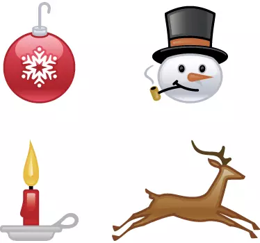 Julegave klistermærker samling - TenStickers