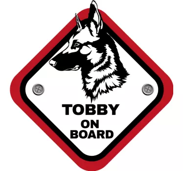 Belgisk hyrde om bord sticker til bil - TenStickers