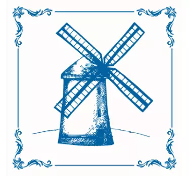 Hollandsk mølle fliser overførsel - TenStickers