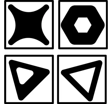 Sort / hvid fliseoverførsel - TenStickers