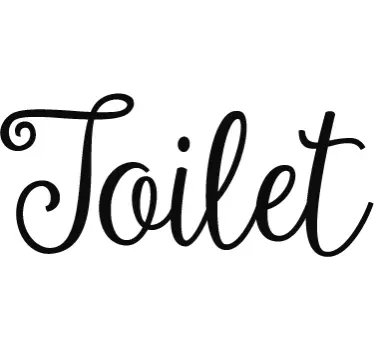 Toilet dør klistermærke - TenStickers