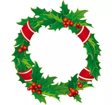 Klistermærke til julekrone - TenStickers