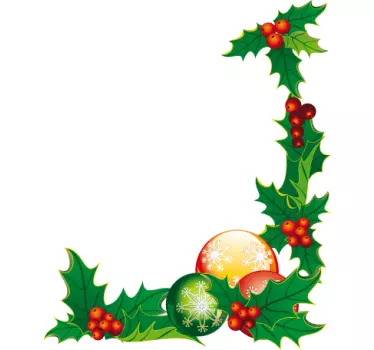 Klistermærke til jul hjørne - TenStickers