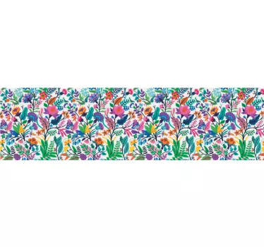 Blomstermønster vægoverføringsbillede - TenStickers