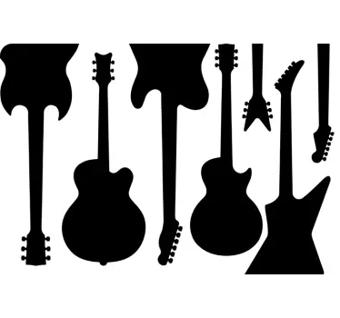 Elektrisk guitar bærbar klistermærke - TenStickers