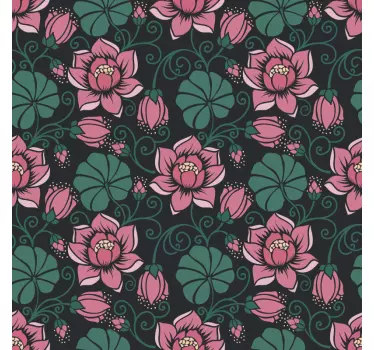 Blomster vinstokke møbeldekorationer - TenStickers