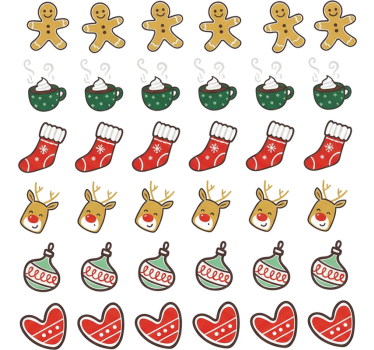 Juleklistermærke med julespecialiteter - TenStickers