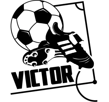 Wall decal fodbold sko navn - TenStickers