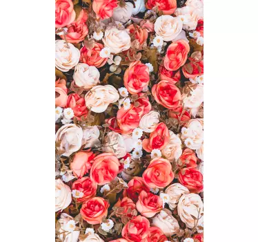 Klistermærke med opvaskemaskine med blomster - TenStickers