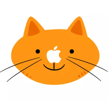 Kat ansigt macbook klistermærke - TenStickers