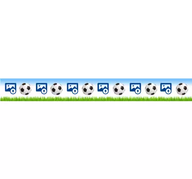 Væggrænse tilpasses fodbold klistermærke - TenStickers